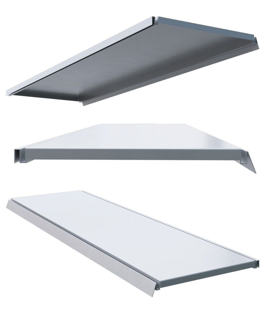 Steel shelf for shelving systems